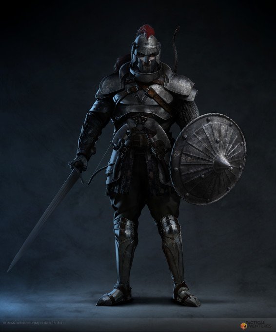 Human Fighter (M) Concept Art