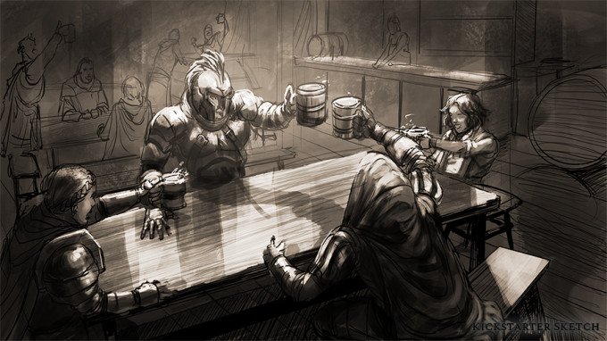 Tavern Celebration Sketch (Kickstarter)