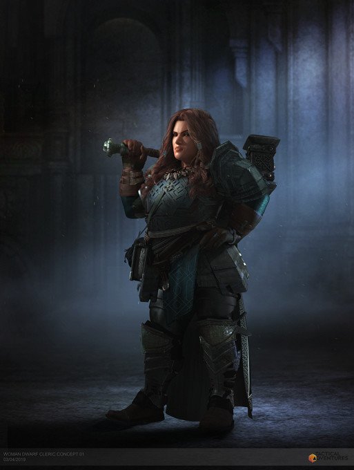 Dwarf Cleric (F) Concept Art