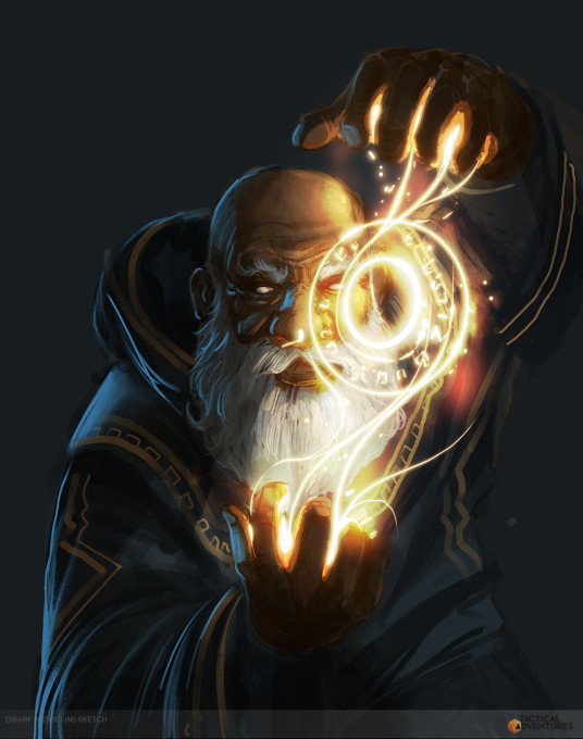 Dwarf Wizard (M) Sketch