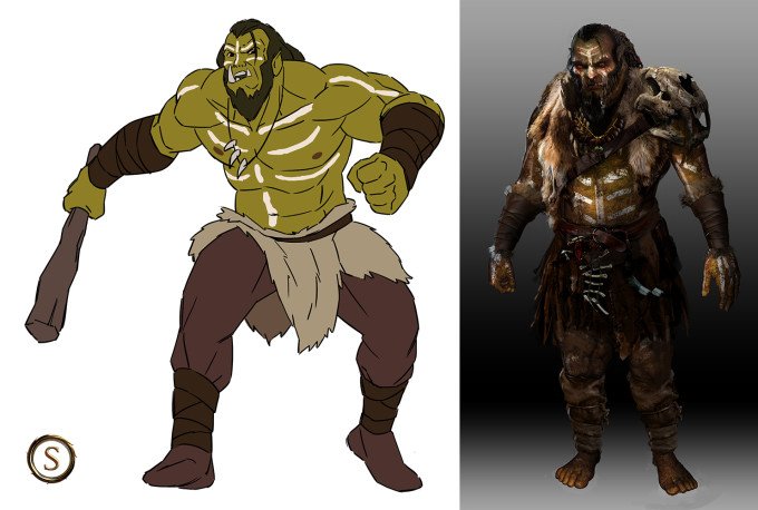 Orc - Animated Trailer vs Concept Art